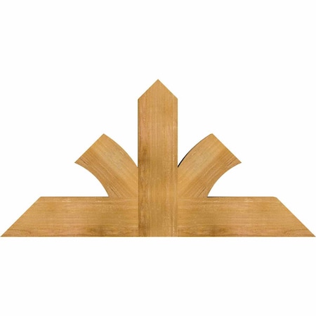 Ekena Millwork Richland Rough Sawn Timber Gable Bracket, Western Red Cedar, 48"W x 24"H x 4"D x 6"F, 12/12 Pitch GBW048X24X0406RIC00RWR